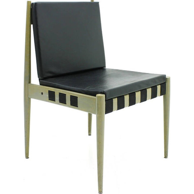 Chaise de salle à manger grise SE 121 de Egon Eiermann - 1960