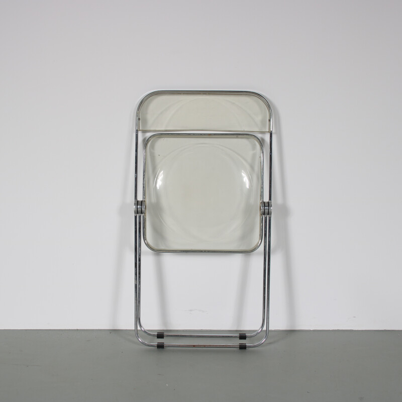 Vintage “Plia” folding armchair by Giancarlo Piretti for Castelli, Italy 1970s