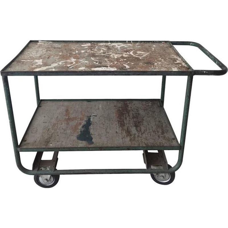 Industrial mid century serving trolley - 1950s