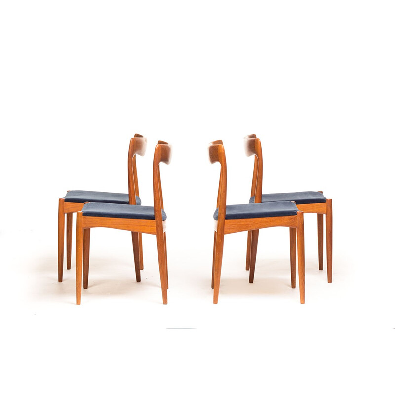 Set of 4 Arne Vodder Danish dining chairs in teak, produced by Vamo Sønderborg - 1960s