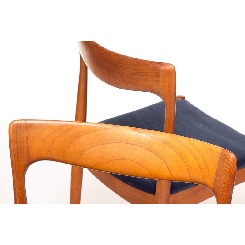 Suite de 4 chaises vintage danoises en teck d'Arne Vodder, éditeur Vamo Sønderborg - 1960 