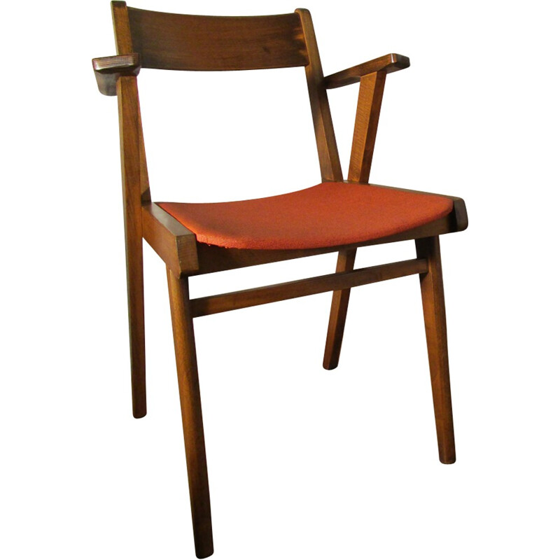 Pair of bridge chairs with slanted legs  - 1950s