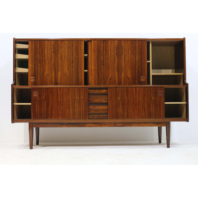 Rosewood highboard produced by Skaaning - 1960s