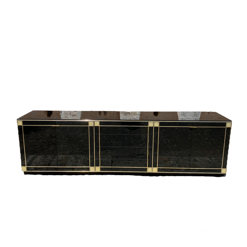 Vintage black lacquered sideboard by Pierre Cardin for Roche Bobois