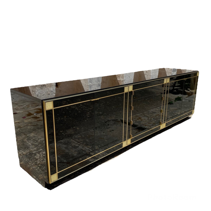 Vintage black lacquered sideboard by Pierre Cardin for Roche Bobois