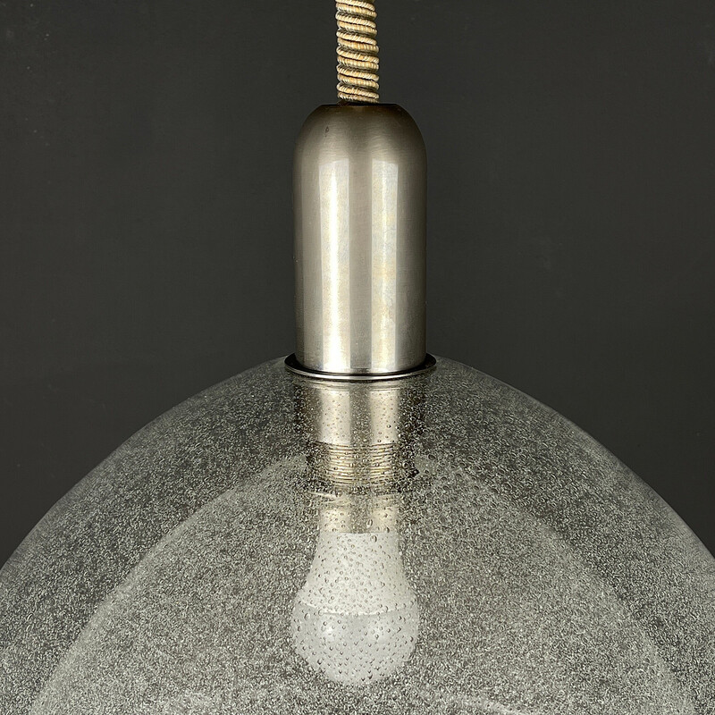 Suspension vintage en verre de Murano par Carlo Nason pour Mazzega, Italie 1960