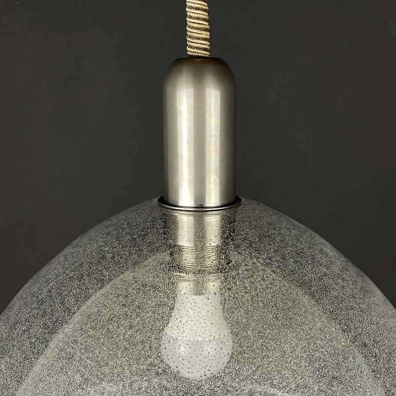 Vintage Murano glass pendant lamp by Carlo Nason for Mazzega, Italy 1960s