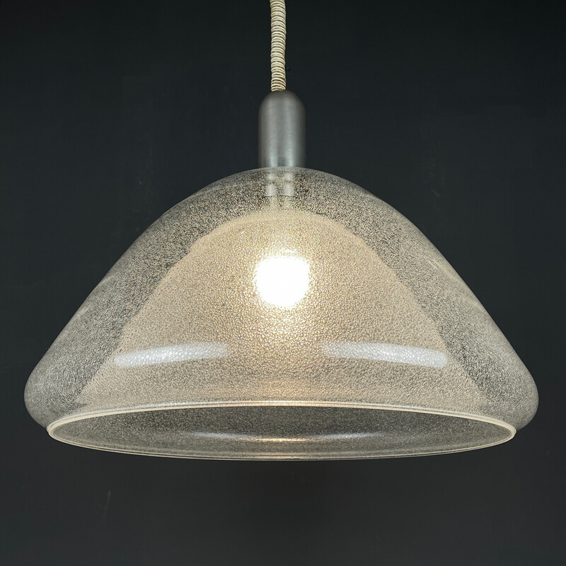 Vintage Murano glass pendant lamp by Carlo Nason for Mazzega, Italy 1960s