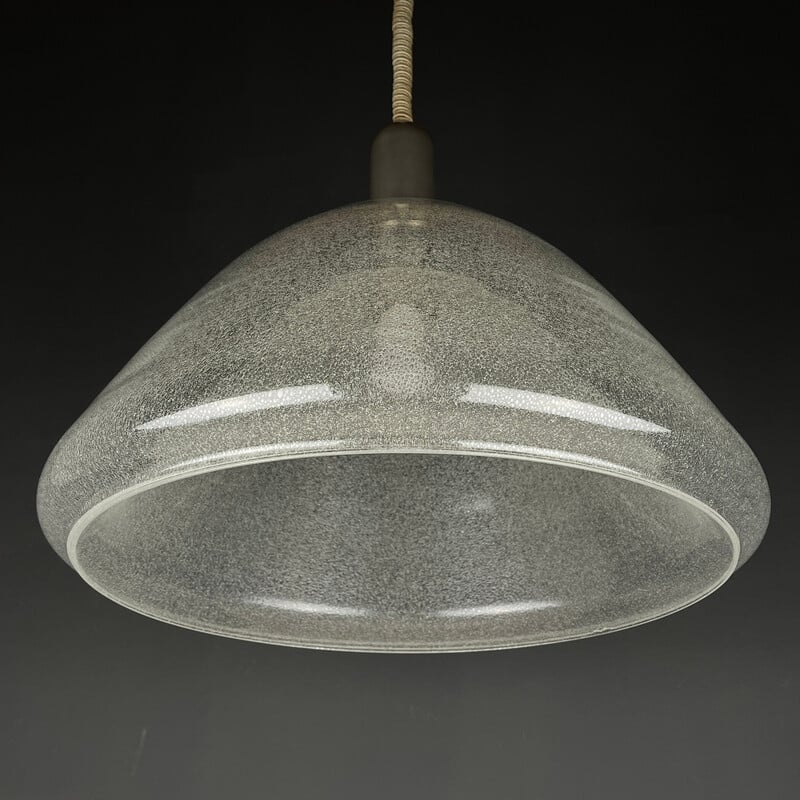 Vintage Murano glass pendant lamp by Carlo Nason for Mazzega, Italy 1960s