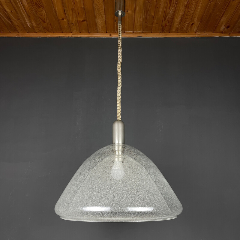 Suspension vintage en verre de Murano par Carlo Nason pour Mazzega, Italie 1960