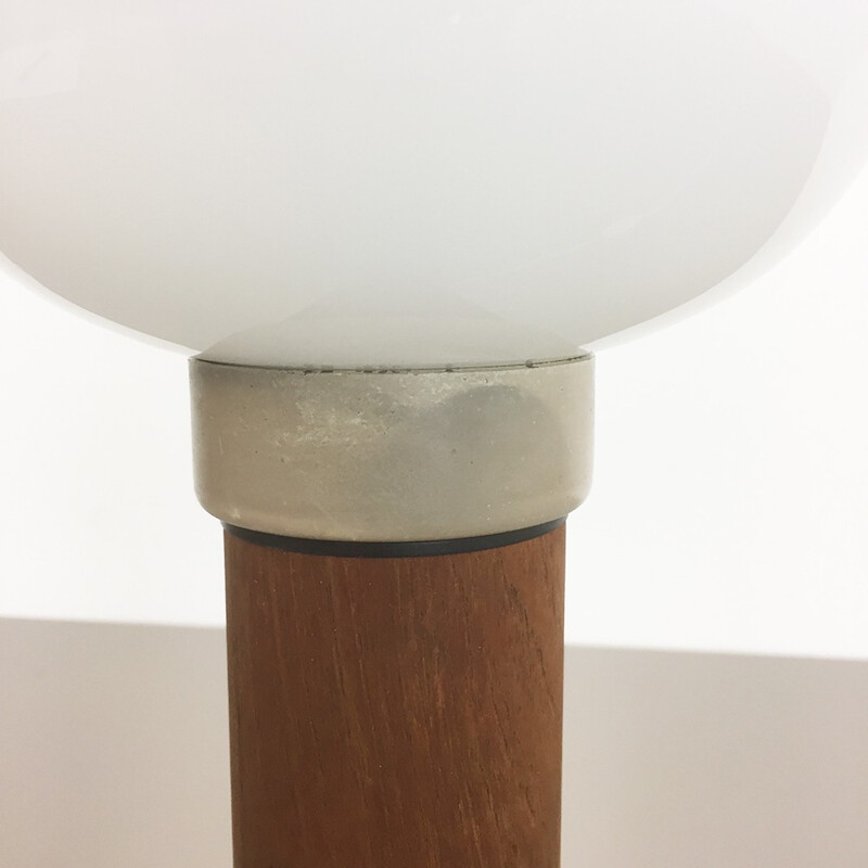 Lampada da tavolo in teak di Uno e Östen Kristiansson per Luxus, Svezia 1960