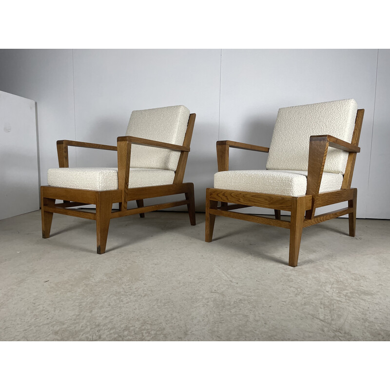 Pair of vintage armchairs by René Gabriel