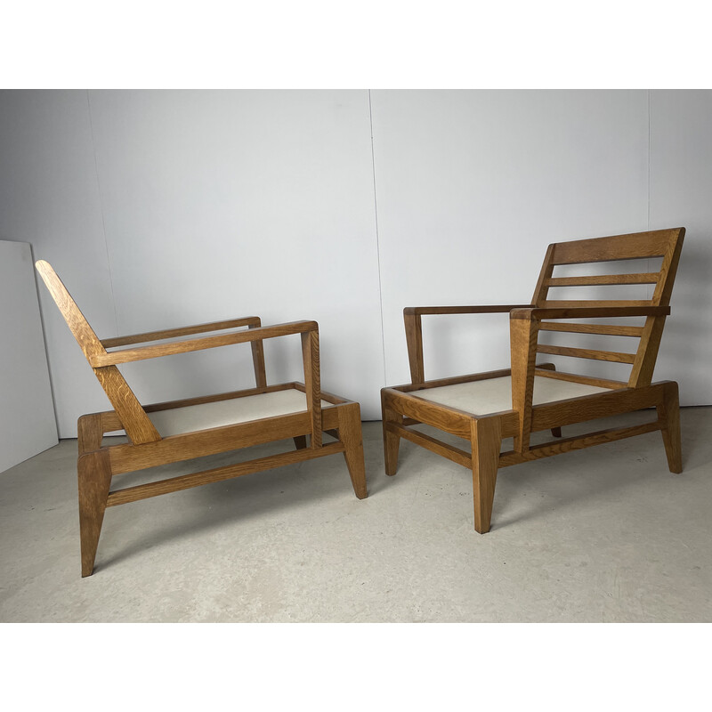 Pair of vintage armchairs by René Gabriel