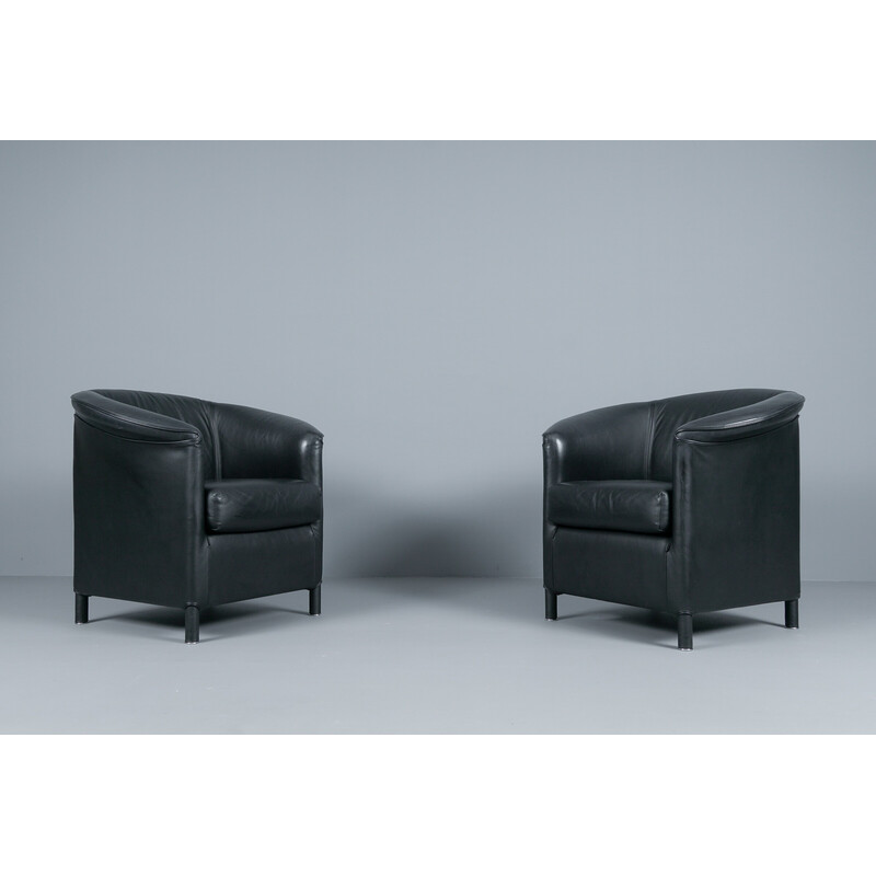 Pair of vintage Aura club armchairs by Wittmann for Paolo Piva, 1980s