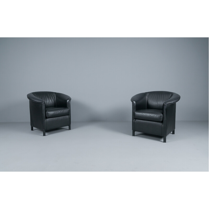 Pair of vintage Aura club armchairs by Wittmann for Paolo Piva, 1980s