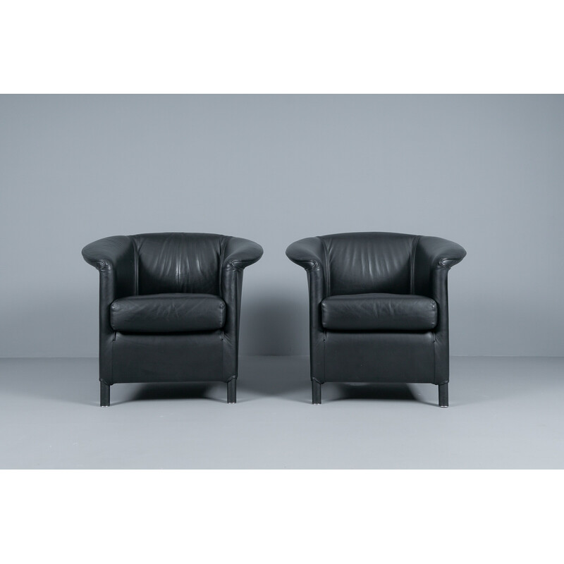 Pair of vintage Aura club armchairs by Wittmann for Paolo Piva, 1980s