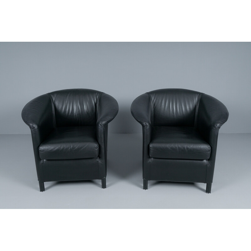 Pair of vintage Aura club armchairs by Wittmann for Paolo Piva, 1980s