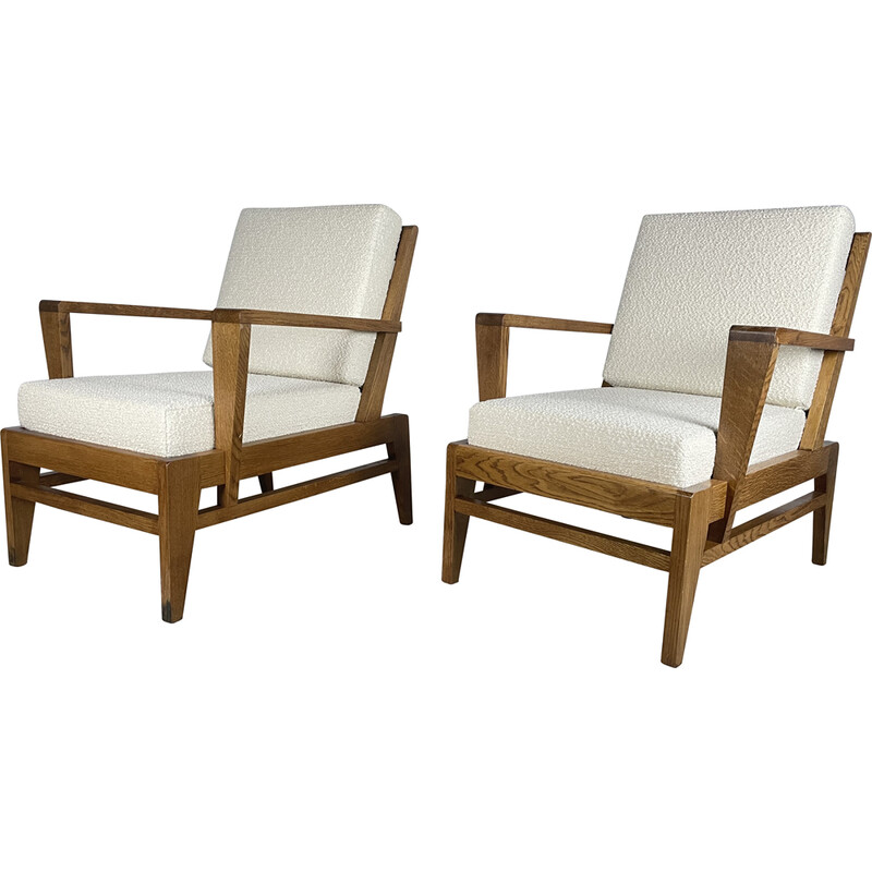 Pair of vintage armchairs by René Gabriel