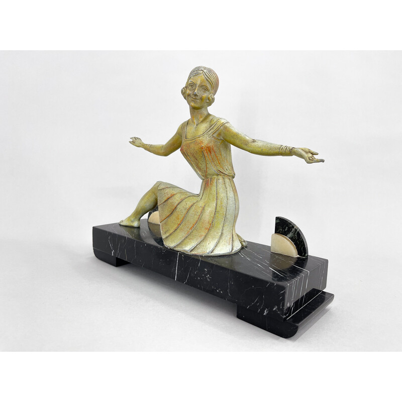Art Deco vintage statue of a dancer by Molins
