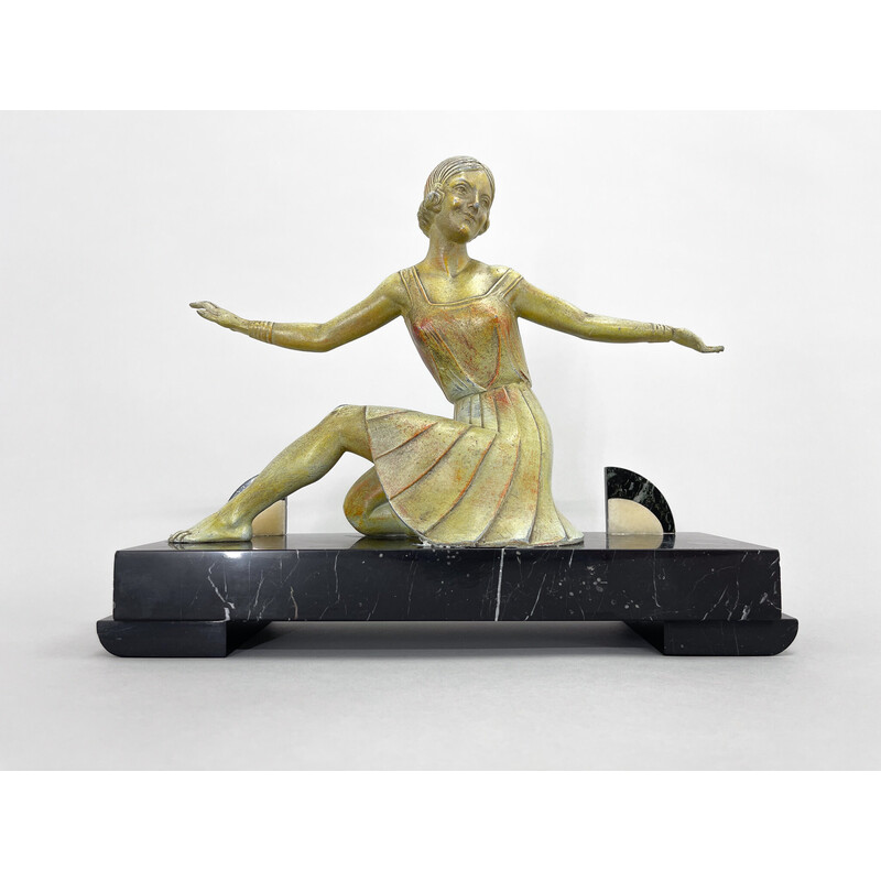 Art Deco vintage statue of a dancer by Molins