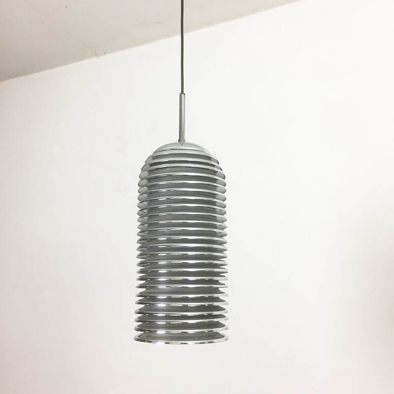 Chrome hanging lamp by Kazuo Motozawa for Staff - 1960