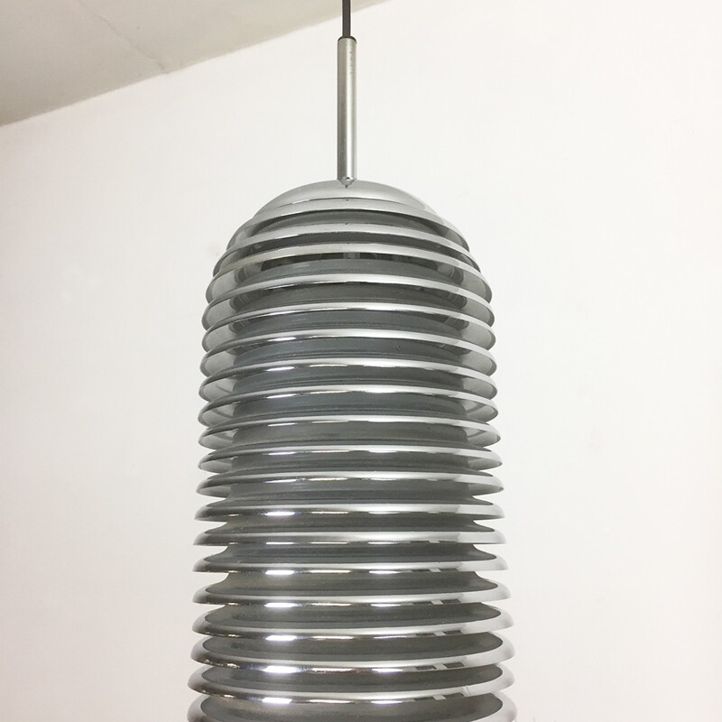 Chrome hanging lamp by Kazuo Motozawa for Staff - 1960