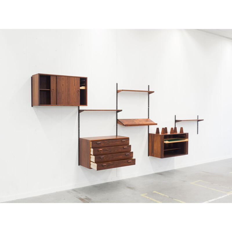 Feldballes Møbelfabrik rosewood wall unit by Kai Kristiansen - 1950s