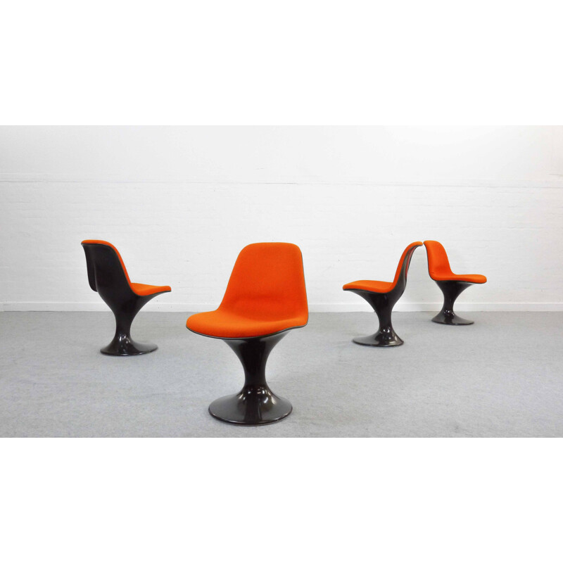 Set of 4 space age Orbit chairs by Herman Miller - 1960s