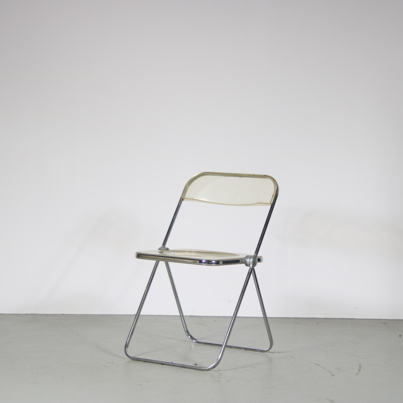 Vintage “Plia” folding chair by Giancarlo Piretti for Castelli, Italy 1970s