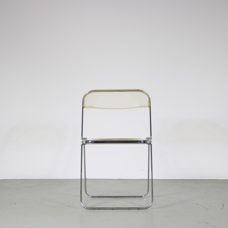 Vintage “Plia” folding chair by Giancarlo Piretti for Castelli, Italy 1970s