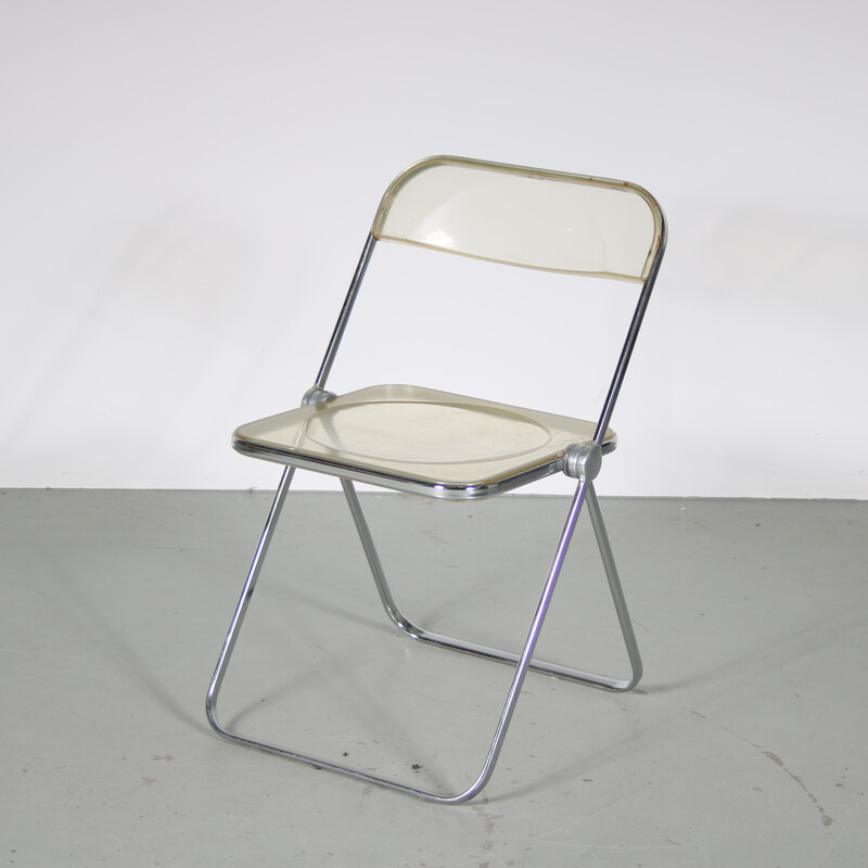 Vintage “Plia” folding chair by Giancarlo Piretti for Castelli, Italy 1970s