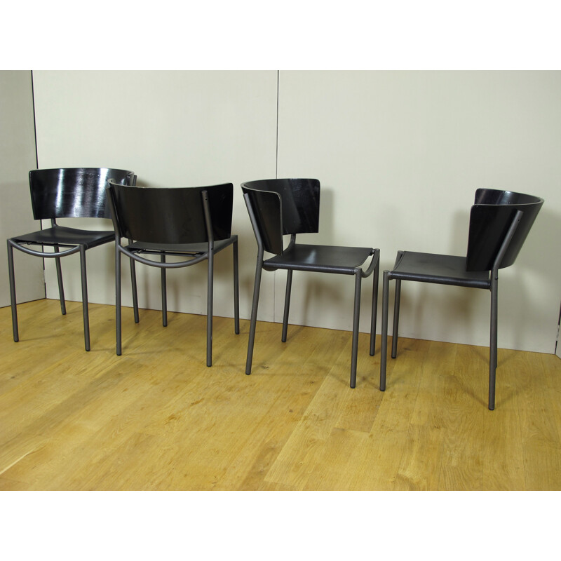 Set of 4 chairs "Lilla Hunter" by Philippe Starck, edited by XO - 1990s