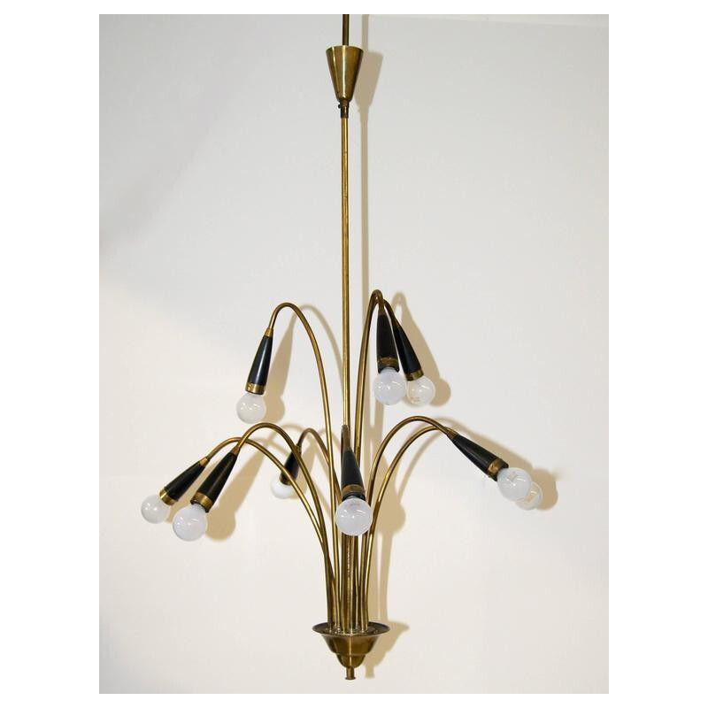 Mid-Century double tier spider chandelier - 1960s