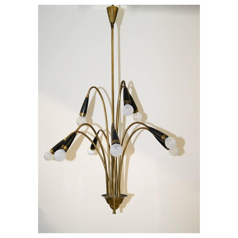 Mid-Century double tier spider chandelier - 1960s