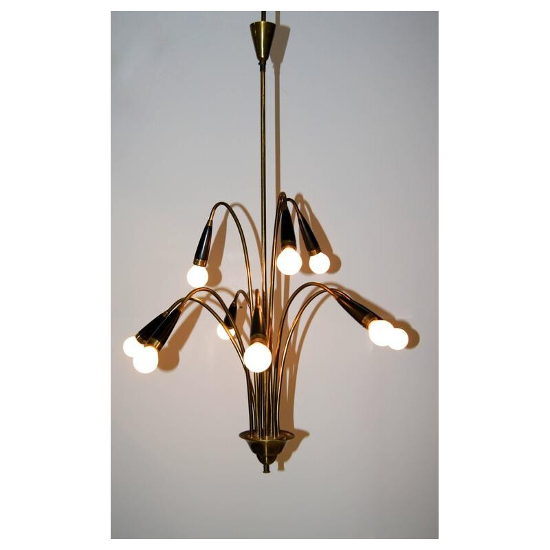 Mid-Century double tier spider chandelier - 1960s