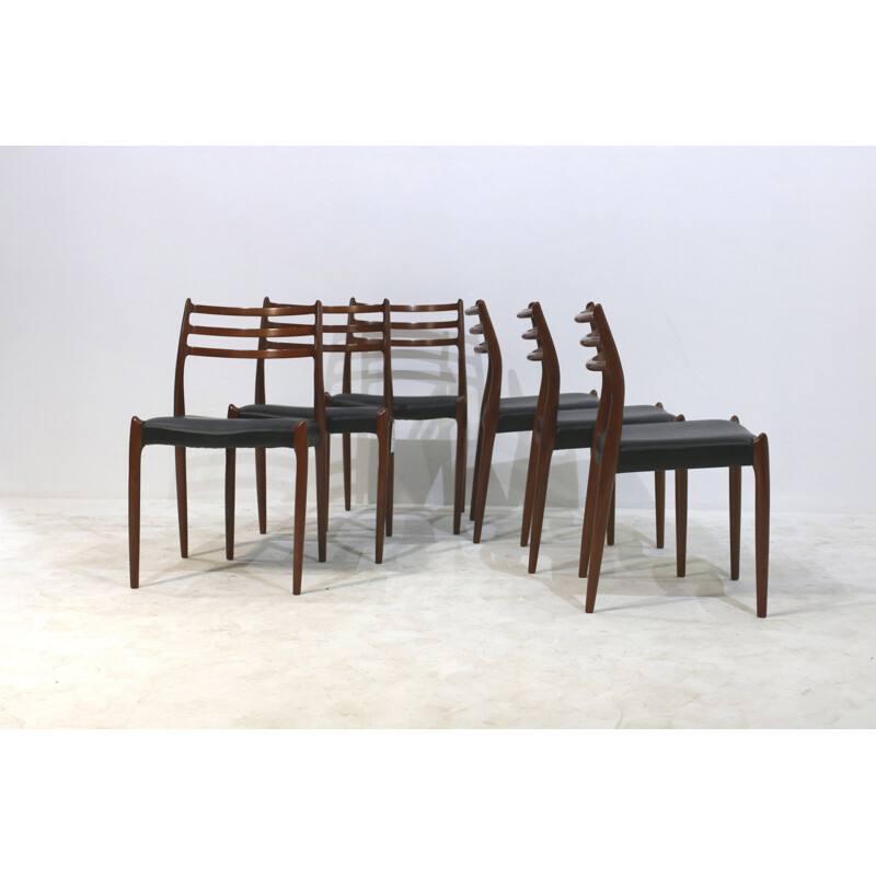 Set of 6 teak dining chairs by Niels Otto Møller for J.L. Møllers - 1960s