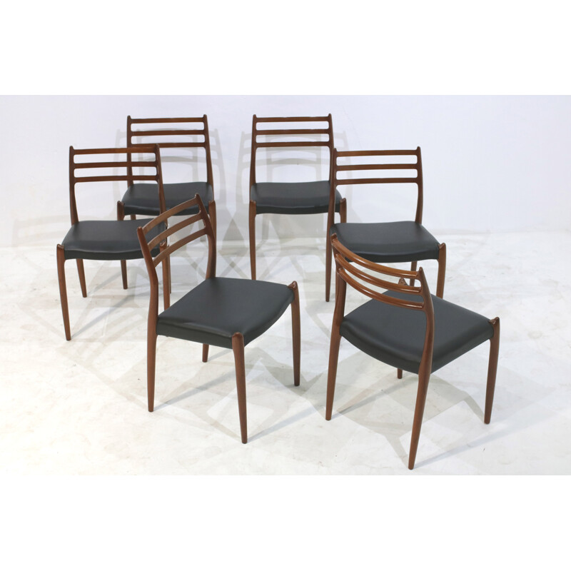 Set of 6 teak dining chairs by Niels Otto Møller for J.L. Møllers - 1960s