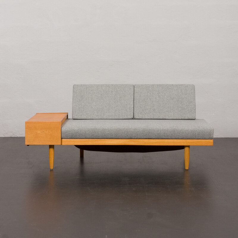 Vintage Svane oakwood and wool daybed by Igmar Relling, Norway 1970s