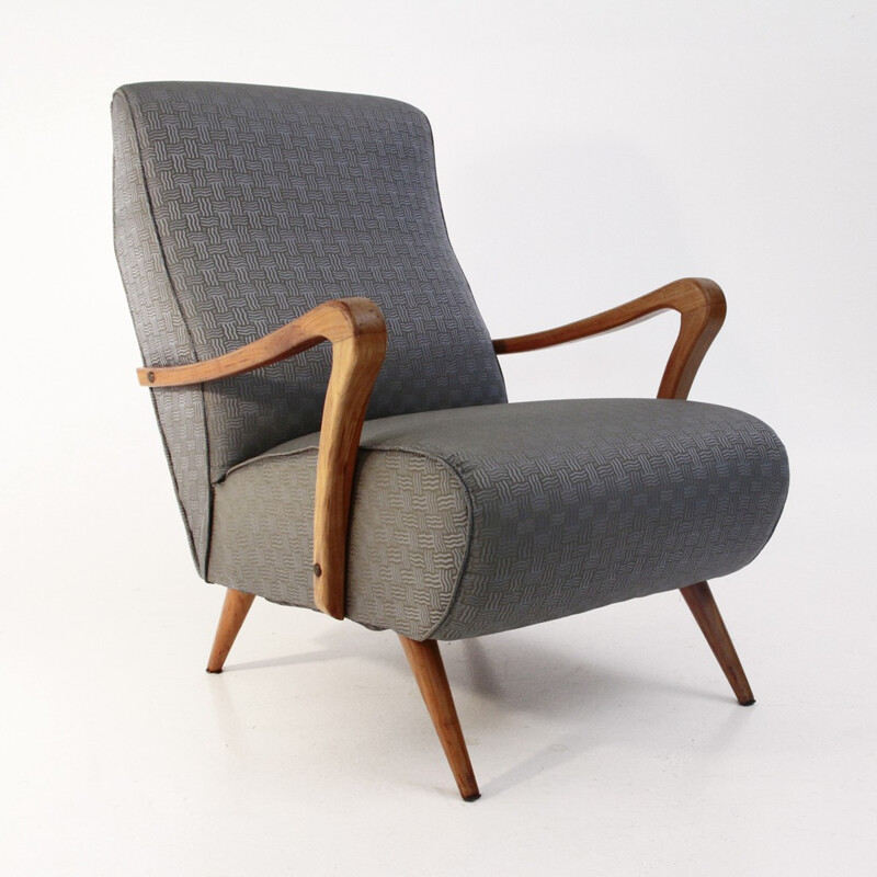 Mid-century italian grey armchair - 1940s