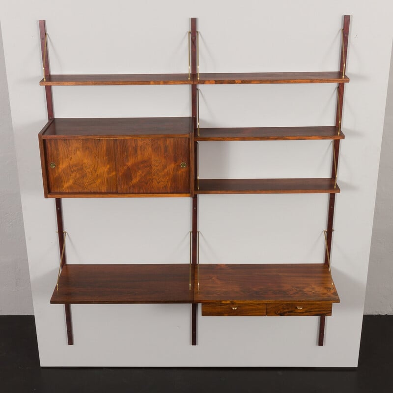 Etagère de bureau danoise vintage en palissandre par Preben Sorensen pour Ps System, Danemark 1960