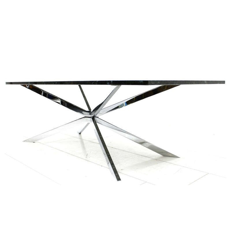 Granite & steel coffee table - 1970s