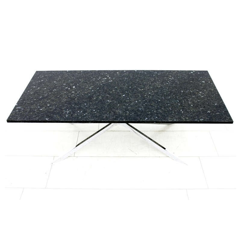 Granite & steel coffee table - 1970s