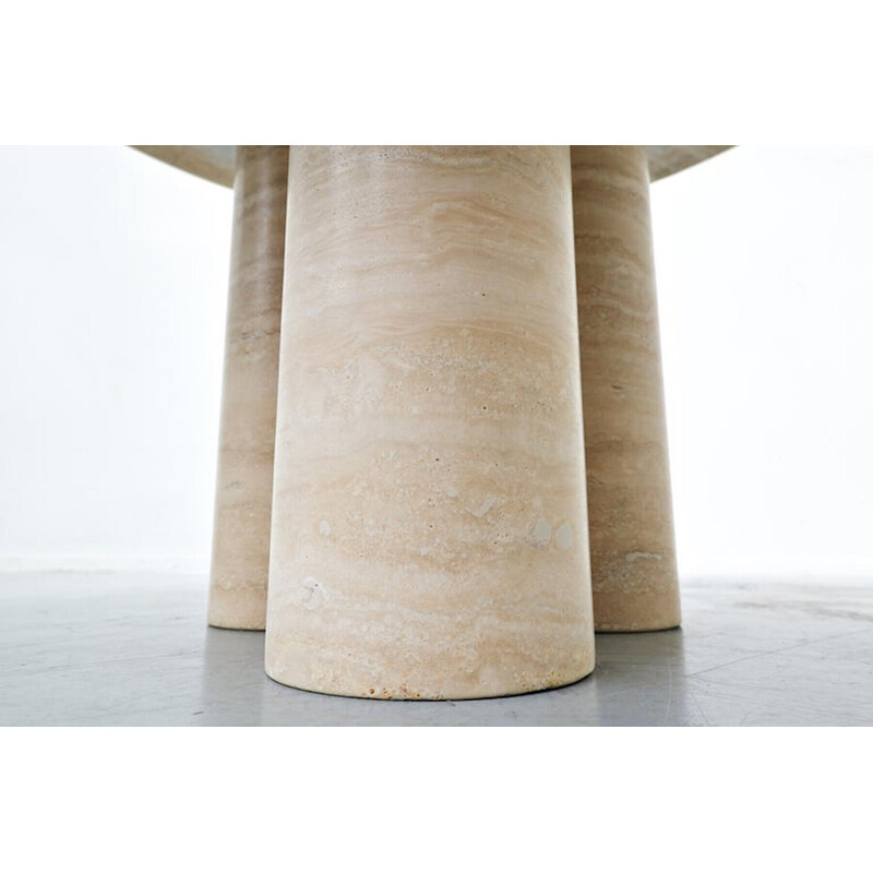 Vintage contemporary travertine dining table, Italy