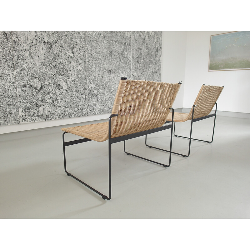 Pair of vintage armchairs by Gregorio Vicente Cortes and Luis Onsurbe for Metz and Co, 1961