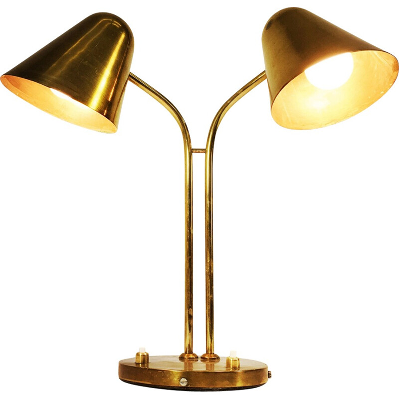 Double side brass lamp - 1950s