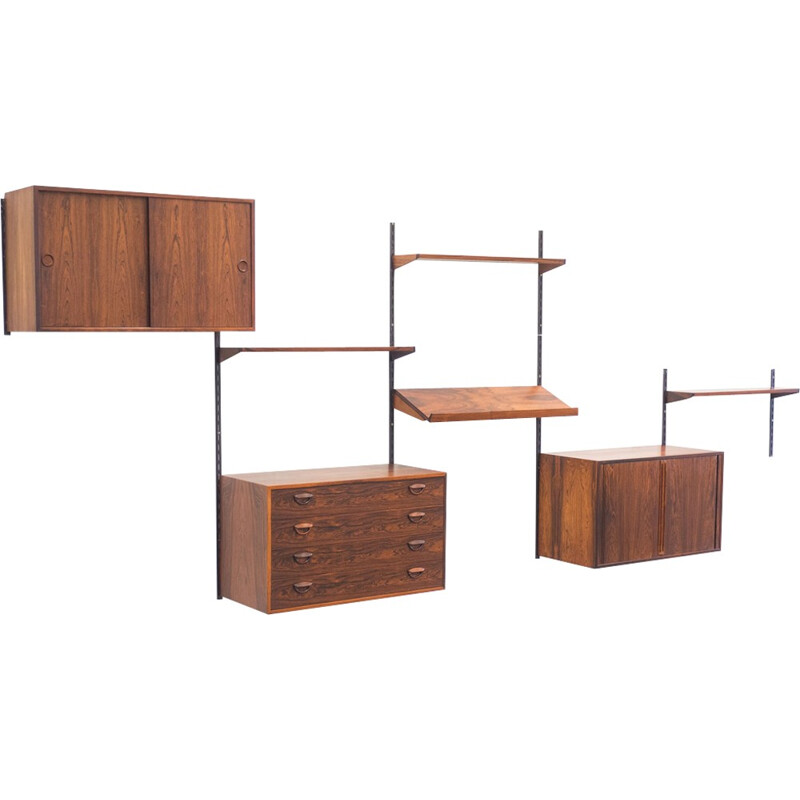 Feldballes Møbelfabrik rosewood wall unit by Kai Kristiansen - 1950s