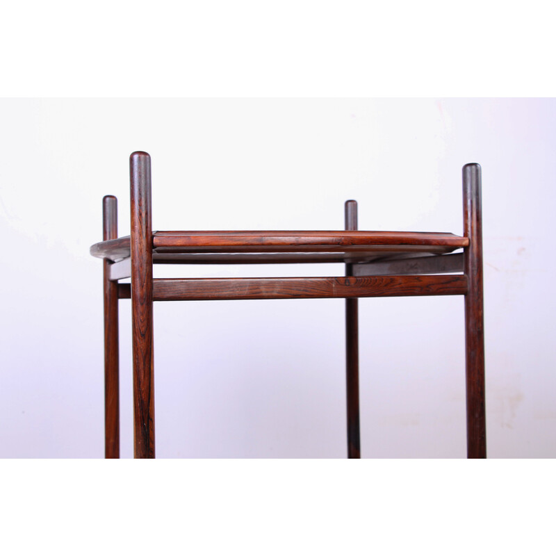 Vintage Brazilian serving table in rosewood and formica by Cantù Móveis for Interiores Ltda, 1960