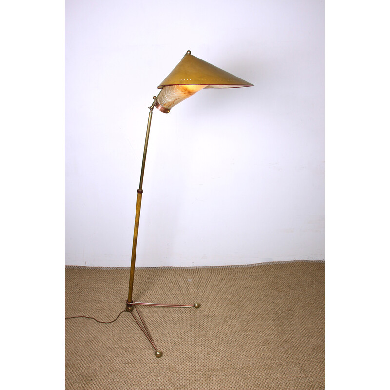 Vintage Italian brass floor lamp, 1950