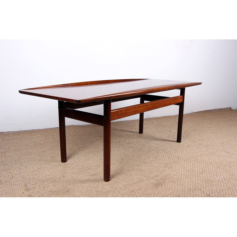 Vintage Danish rosewood coffee table by Grete Jalk for Poul Jeppessen, 1960