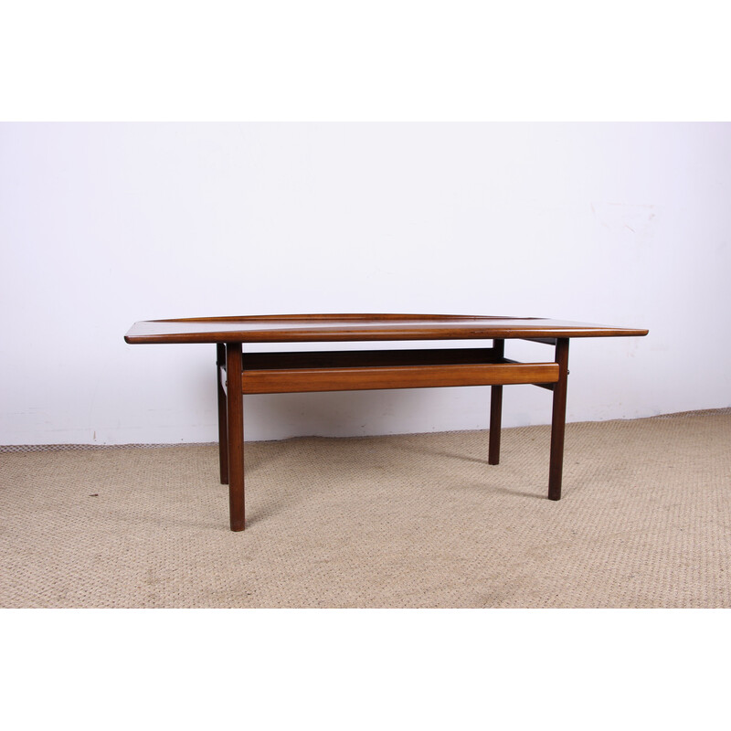 Vintage Danish rosewood coffee table by Grete Jalk for Poul Jeppessen, 1960